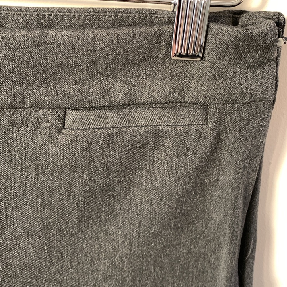 Talbots Charcoal Flat Front Side Zip Button Close… - image 4